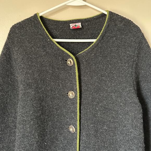 Lanz Original Vintage Sweater Womens 38/SMALL Wool Cardigan Button Front Preppy - Picture 2 of 11